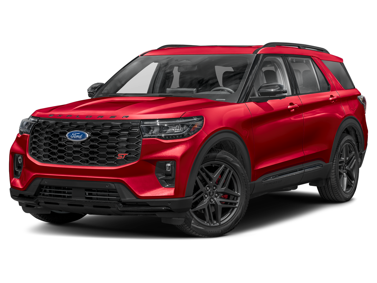 2026 Ford Explorer ST in Vapor Blue Metallic — front three-quarter view