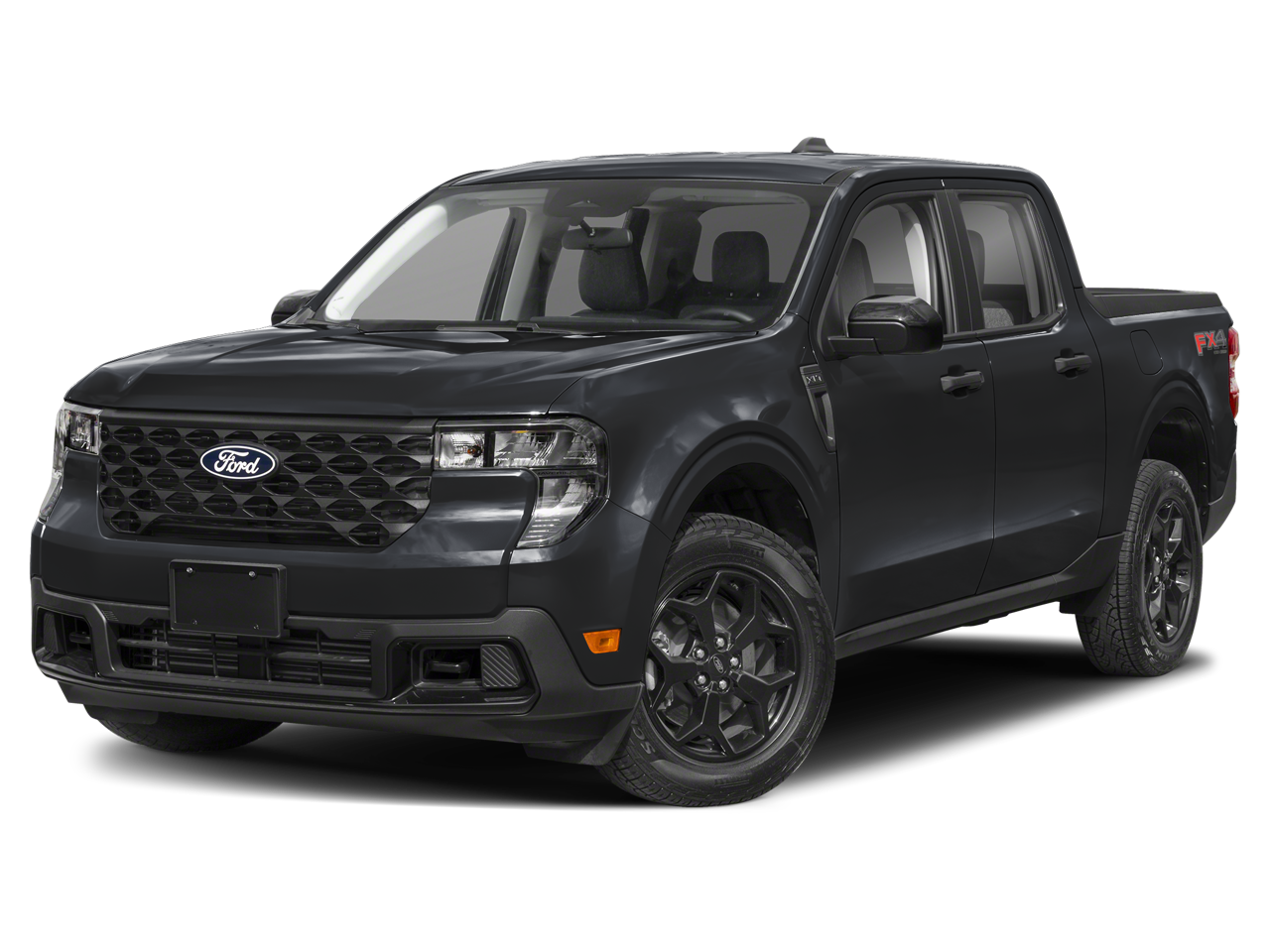 2026 Ford Maverick XLT in Shadow Black — front three-quarter view