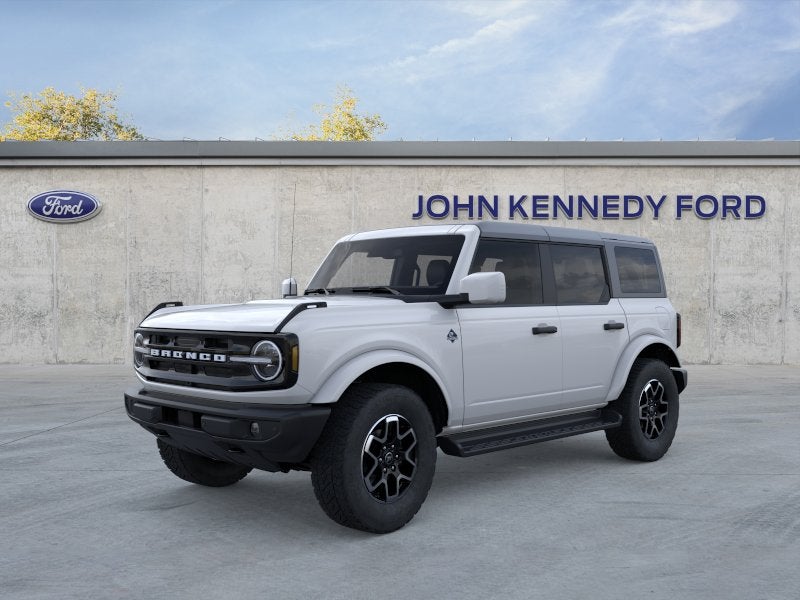 2026 Ford Bronco Outer Banks in Oxford White — front three-quarter view