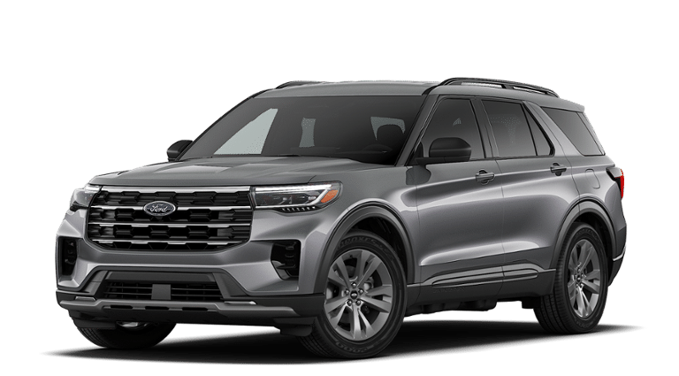 2026 Ford Explorer Active w/200A Pkg 4WD in Carbonized Gray Metallic — front three-quarter view