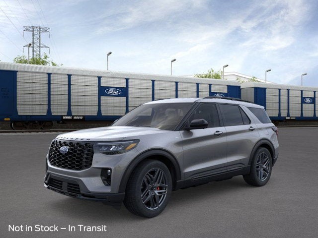 2026 Ford Explorer ST-Line in Carbonized Gray Metallic — front three-quarter view