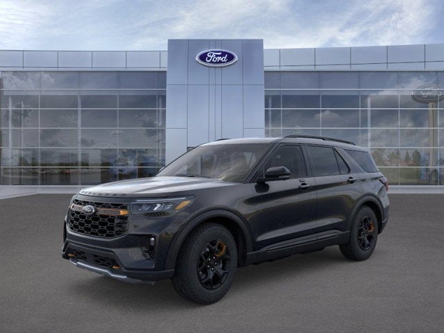 2026 Ford Explorer Tremor in Black — front three-quarter view