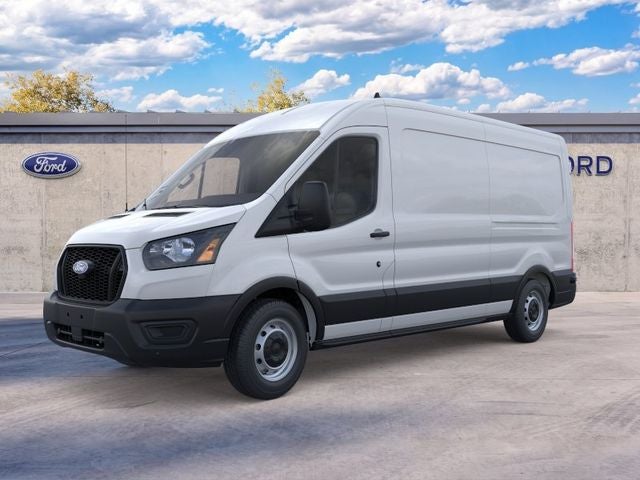 2026 Ford Transit Cargo Van T-250 148 Med Rf 9150 GVWR RWD in Oxford White — front three-quarter view