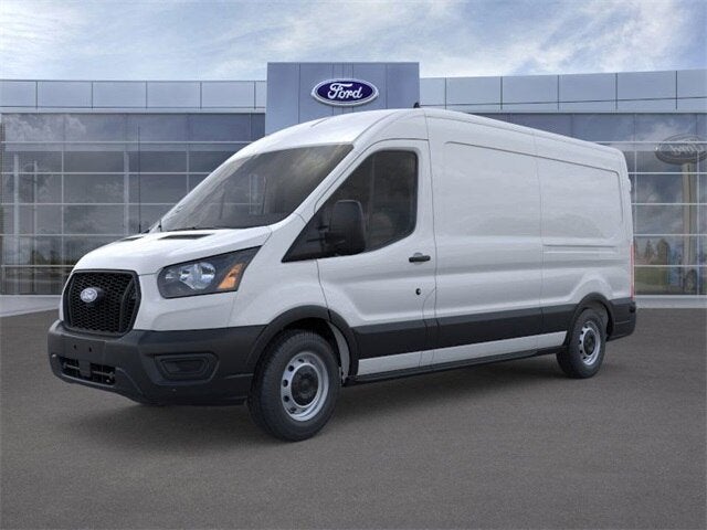 2026 Ford Transit Cargo Van T-250 148 Med Rf 9150 GVWR RWD in Oxford White — front three-quarter view