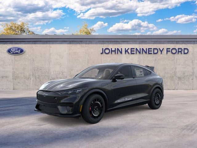 2025 Ford Mustang Mach-E GT in Shadow Black — front three-quarter view