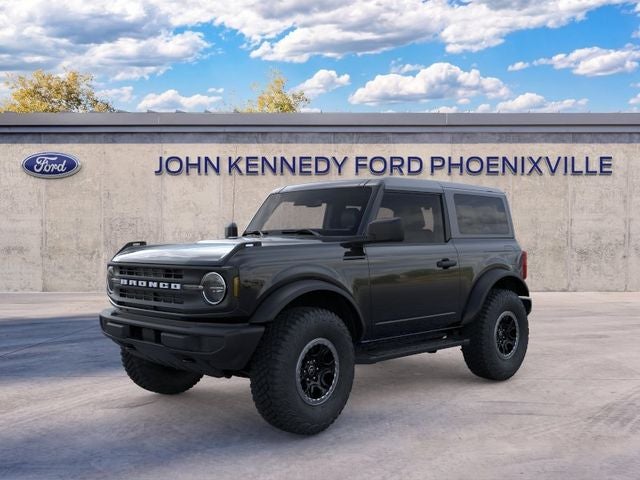 2026 Ford Bronco Base in Shadow Black — front three-quarter view