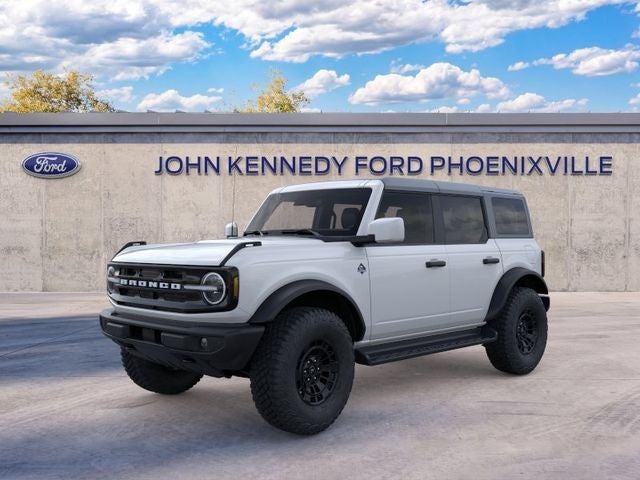 2026 Ford Bronco Outer Banks in Oxford White — front three-quarter view