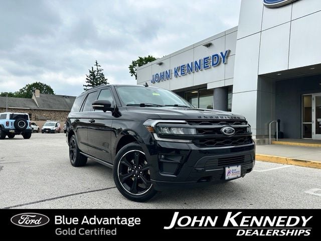 2023 Ford Expedition Limited in Black Metallic — front three-quarter view