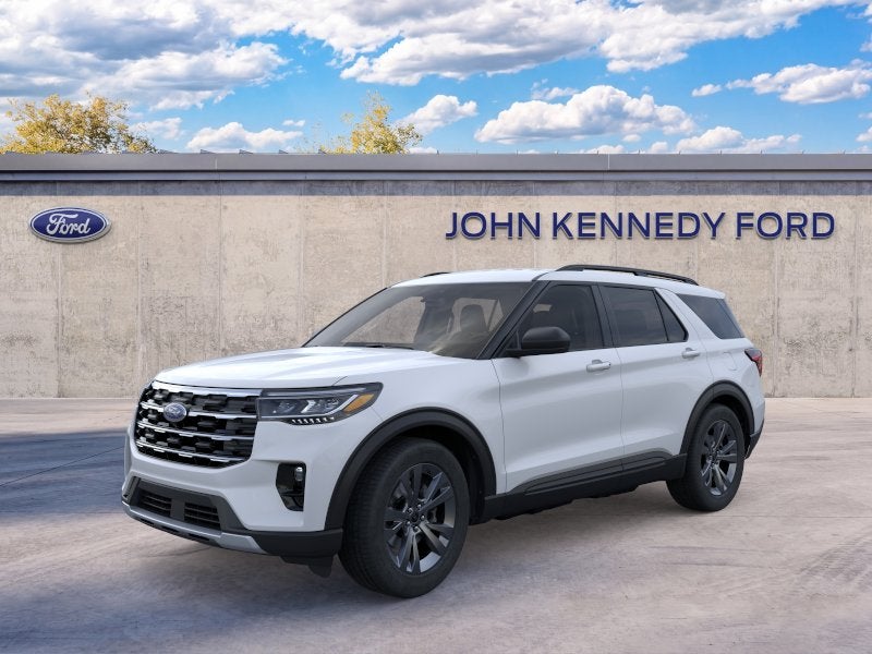 2026 Ford Explorer Active w/200A Pkg in White Metallic — front three-quarter view