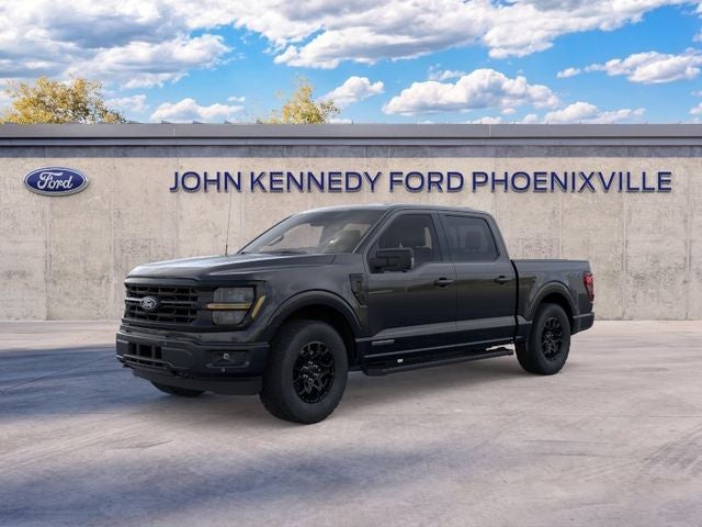 2026 Ford F-150 XLT in Black — front three-quarter view