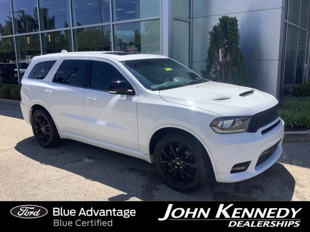 2019 Dodge Durango R/T in White Knuckle Clearcoat — front three-quarter view