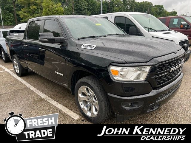 2023 RAM 1500 Big Horn/Lone Star in Diamond Black Crystal Pearlcoat — front three-quarter view