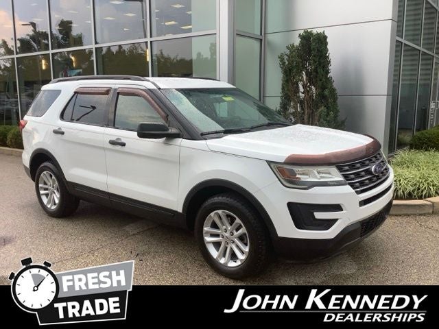 2016 Ford Explorer Base in Oxford White — front three-quarter view