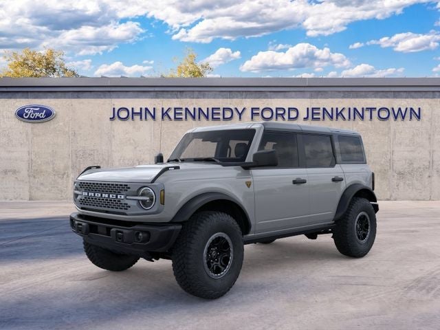 2026 Ford Bronco Badlands in Avalanche — front three-quarter view