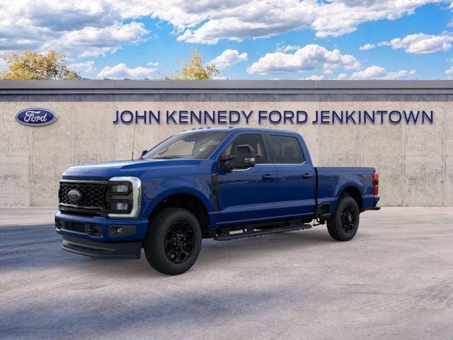 2026 Ford F-350SD Lariat in Blue Metallic — front three-quarter view