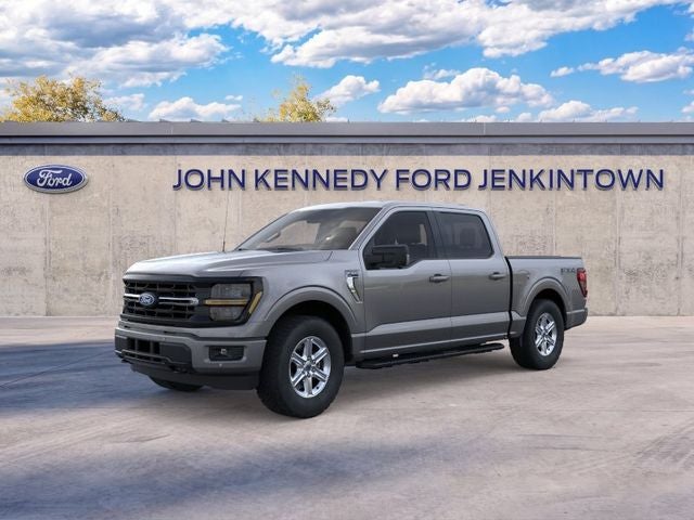 2026 Ford F-150 XLT in Gray Metallic — front three-quarter view
