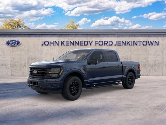 2026 Ford F-150 XLT in Blue Metallic — front three-quarter view
