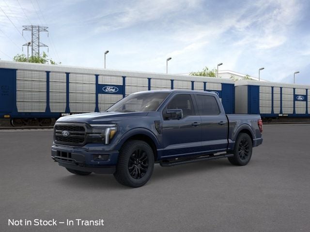 2026 Ford F-150 Lariat in Blue Metallic — front three-quarter view