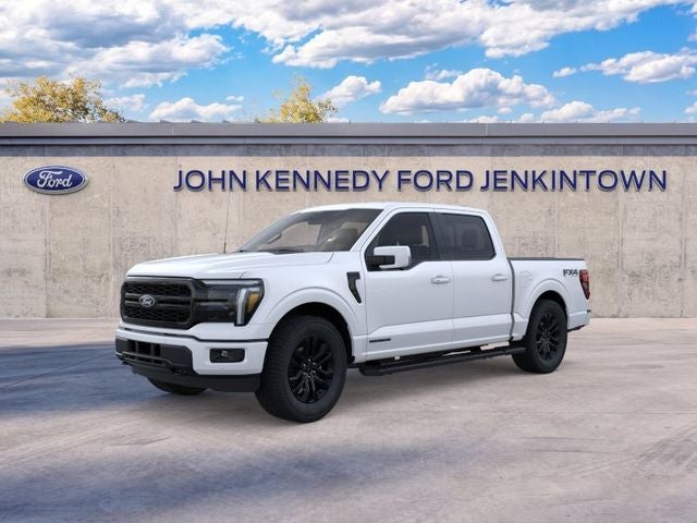 2026 Ford F-150 Lariat in White Metallic — front three-quarter view
