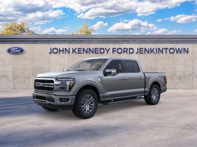2026 Ford F-150 Lariat in Gray Metallic — front three-quarter view