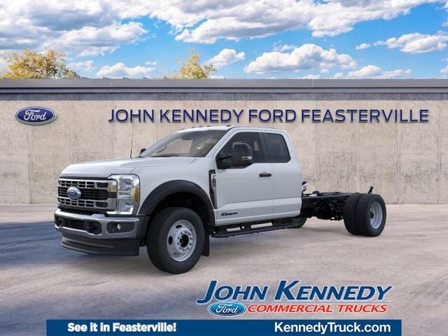 2026 Ford F-550SD Landscape Dump Commercial in Oxford White — front three-quarter view