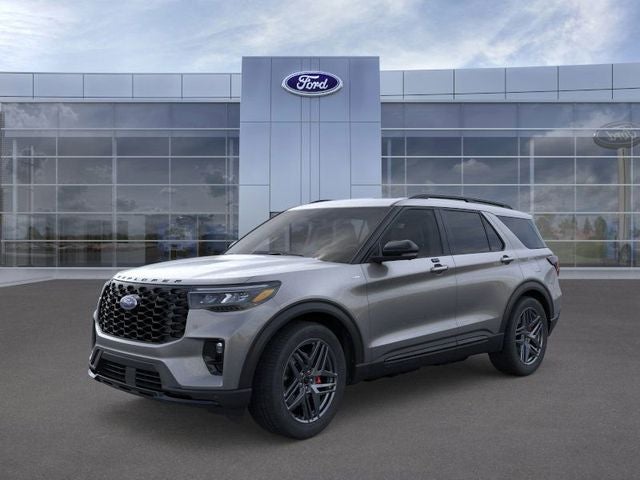 2026 Ford Explorer ST-Line in Carbonized Gray Metallic — front three-quarter view