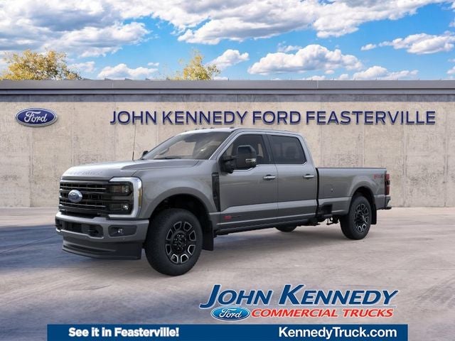 2026 Ford F-350 Platinum Pickup in Carbonized Gray Metallic — front three-quarter view