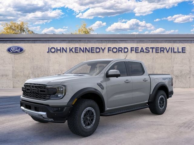 2026 Ford Ranger Raptor in Avalanche — front three-quarter view