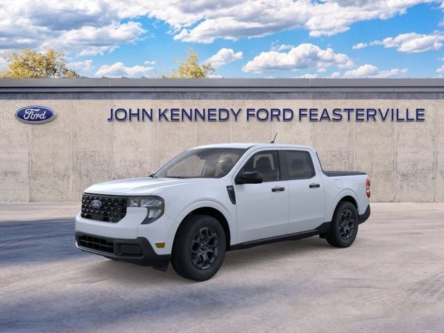 2026 Ford Maverick XLT in White Metallic — front three-quarter view