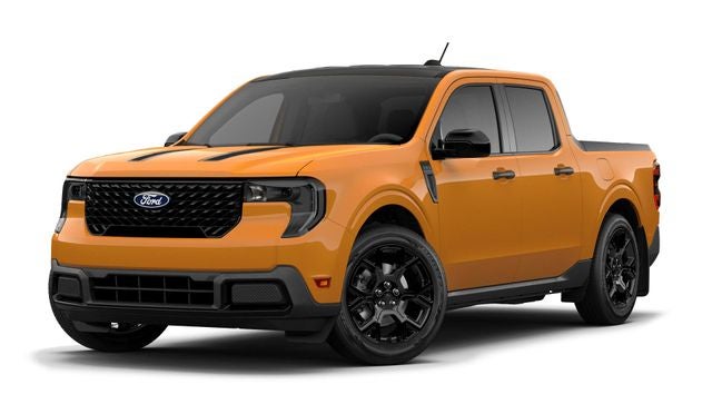 2026 Ford Maverick XLT in Orange — front three-quarter view