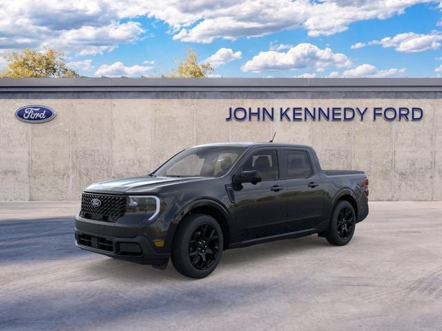 2025 Ford Maverick Lariat in Shadow Black — front three-quarter view