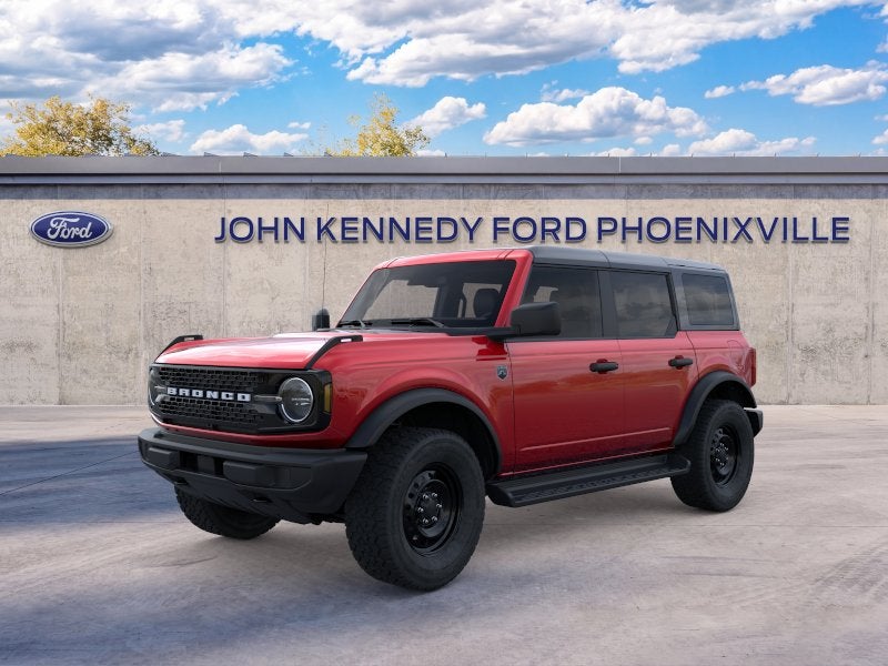 2026 Ford Bronco Big Bend in Ruby Red Metallic Tinted Clearcoat — front three-quarter view