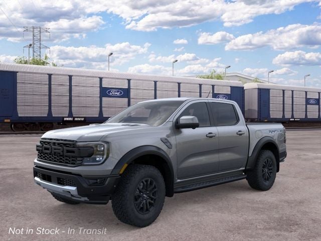 2026 Ford Ranger Raptor in Carbonized Gray Metallic — front three-quarter view