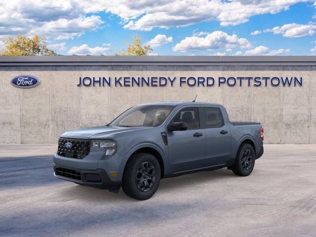 2026 Ford Maverick XLT in Azure Gray Metallic Tri-Coat — front three-quarter view