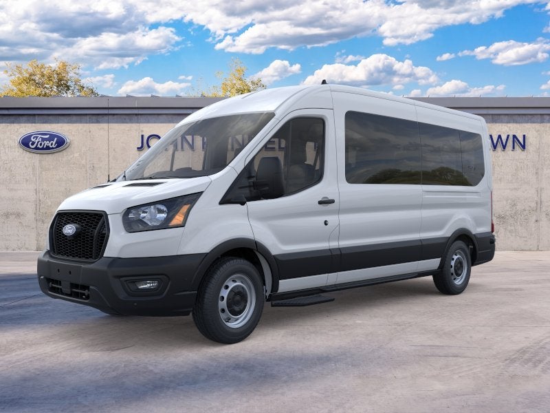 2026 Ford Transit Commercial Passenger Van XL in Oxford White — front three-quarter view