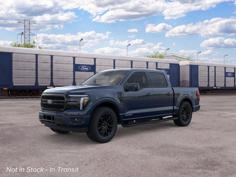 2026 Ford F-150 Lariat in Antimatter Blue Metallic — front three-quarter view