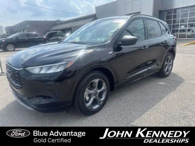 2023 Ford Escape ST-Line in Black Metallic — front three-quarter view