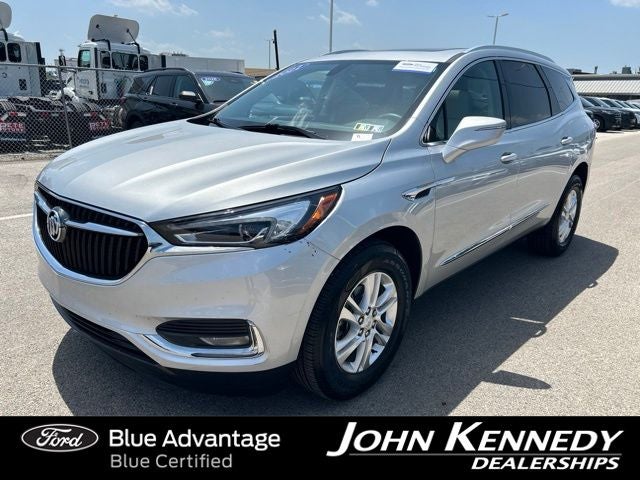 2021 Buick Enclave Essence in Quicksilver Metallic — front three-quarter view