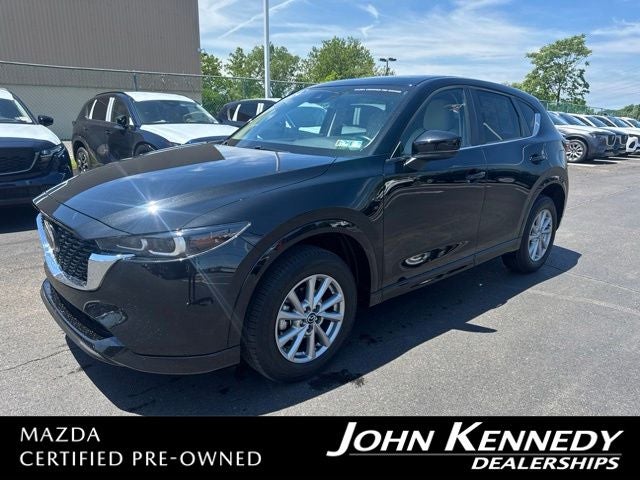 2024 Mazda Mazda CX-5 2.5 S Preferred Package in Jet Black Mica — front three-quarter view