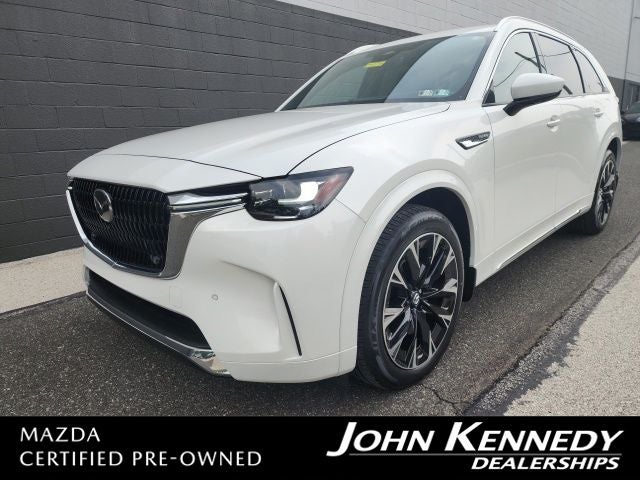 2025 Mazda Mazda CX-90 3.3 Turbo S Premium in Rhodium White Premium — front three-quarter view
